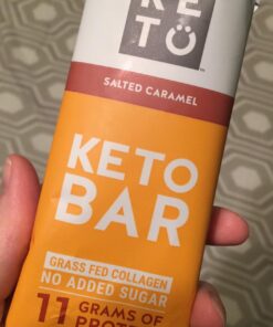 Perfect Keto Bars - The Cleanest Keto Snacks with Collagen and MCT. No Added Sugar, Keto Diet Friendly - 3g Net Carbs, 18g Fat,11g protein - Keto Diet Food Dessert (Salted Caramel, 12 Bars) Salted Caramel 12 Count (Pack of 1) 38 71Woz4wmccL