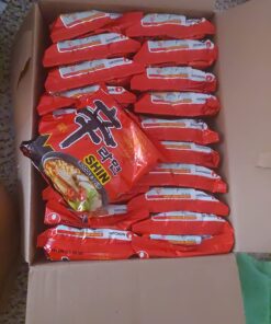 Nongshim Gourmet Spicy Shin Instant Ramen Noodle, 20 Pack, Chunky Vegetables, Premium Microwaveable Ramen Soup Mix, Savory & Rich 30 71Wp95sKm4L