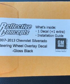 Reflective Concepts Steering Wheel Bowtie Overlay Decal Fits 2007-2013 Silverado - (Color: Gloss Black) 2007-2013 Silverado ONLY 37 71WpEKjDYDL