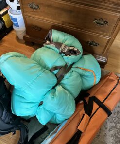 TETON Sports Mammoth Queen Size Sleeping Bag- Double Sleeping Bag – A Warm Bag The Whole Family can Enjoy – Great Sleeping Bag for Camping, Hunting and Base Camp. Compression Sack Included Teal Mammoth 0F 52 71WpLThQKVL