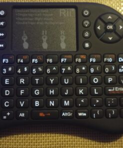 (Upgraded)Rii 2.4GHz Mini Wireless Keyboard with Touchpad,QWERTY,LED Backlit,Portable Keyboard for laptop/PC/Tablets/Windows/Mac/TV/Xbox/PS3/Raspberry Pi .(i8+ Black) 32 71Wpd8P1feL