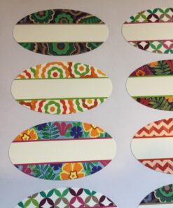 81 Kaleidoscope Oval Poly Waterproof Essential Oil Bottle Labels Plus 81 Round Cap Stickers by Rivertree Life 31 71Wq VHxh0L