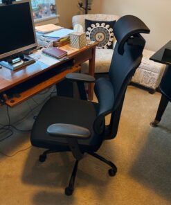 Winrise Office Chair Ergonomic Desk Chair, High Back Gaming Chair, Big and Tall Reclining Comfy Home Office Chair Lumbar Support Breathable Mesh Computer Chair Adjustable Armrests (Black) Black 43 71WqH2RgWyL