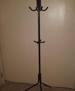 Free-Standing Coat Rack Metal Stand - Hall Tree Entry-Way Furniture Best for Hanging Up Jacket, Purse, Hand-Bag, Cloth, Hat, Winter Scarf Holder - Home or Office Floor Hanger 12-Hooks Organizer, Black 34 71WrMC2fcOL