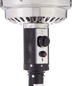 Amazon Basics 46,000 BTU Outdoor Propane Patio Heater with Wheels, Commercial & Residential, Havana Bronze, 32.1 x 32.1 x 91.3 inches (LxWxH) Powder Coated 34 71WrY430CGL