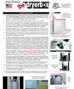 Dryerbox Model 350 DB-350 | New Construction 2x4 walls - venting up Up Venting in New 2x4 Wall 21 71WrqzD4DOL