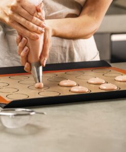 Silpat Perfect Macaron Non-Stick Silicone Baking Mat, 11-5/8" x 16-1/2", Orange 61 71WryYUuGOL