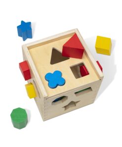 Melissa & Doug Shape Sorting Cube - Classic Wooden Toy With 12 Shapes - Kids Shape Sorter Toys For Toddlers Ages 2+ 29 71Ws53uM8jL