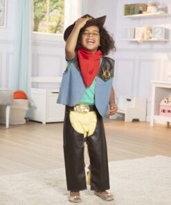 Melissa & Doug Cowboy Role Play Costume Set (5 pcs) - Includes Faux Leather Chaps 21 71WsMoEQiTL