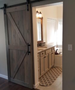 U-MAX 6.6 FT Sliding Barn Wood Door Basic Sliding Track Hardware Kit (Basic "J") 49 71Wtc2ErrUL