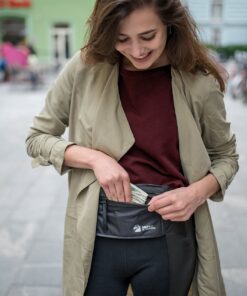 Simply4Travel Travel Money Belt with RFID Blocking, Premium Slim Fanny Pack and Waist Stash for Everyday Use! Black 65 71WtsHWdIrL