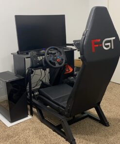 Next Level Racing F-GT Racing Simulator Cockpit. Formula and GT racing simulator cockpit compatible with Thrustmaster, Fanatec, Moza Racing on PC, Xbox and PS 53 71Wuy81aiyL