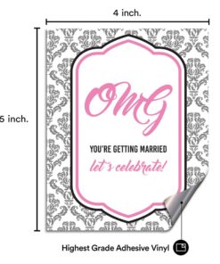 Pixelverse Design Bachelorette Wine Bottle Labels - 4" x 5" (6 pack) Bridal Shower Party Favors Gifts Bridesmaids Engagement Wedding Decorations Bride Maid of Honor Reception 23 71WvA7YBFdL