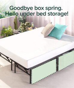 Alternative view of ZINUS SmartBase Tool-Free Assembly Mattress Foundation / 14 Inch Metal Platform Bed Frame / No Box Spring Needed / Sturdy Steel Frame / Underbed Storage, King Black