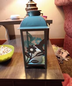 Solar Lantern Outdoor Hummingbird Blue Decor Antique Metal and Glass Construction Mission Solar Garden Lantern Indoor and Outdoor Solar Hanging Lantern Entirely Solar Powered Lantern Low Maintenance 1 Pack 36 71Ww0GkHTzL