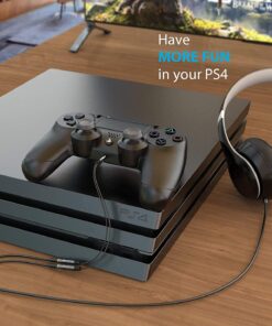 KINGTOP Auxiliary 3.5mm Headphone Mic Splitter, Compatible with Gaming Headsets, Laptops, PS4, PS5, Xbox One S, Nintendo Switch, Tablets, Mobile Phones, and PC Black 22 71Wy2nnjyGL