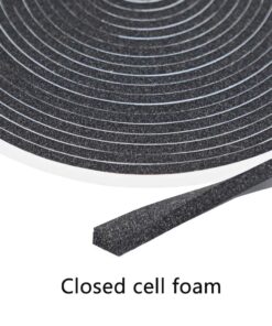 Yotache Weather Stripping Door Seal Strip 1/4 in x 1/8 in x 83Ft Total, High Density, Soundproof, Weatherproof Insulation Foam Tape Strip for Door Frame and Window, 5 Strips 1/4 x 1/8" 26 71WyLSU4wUL