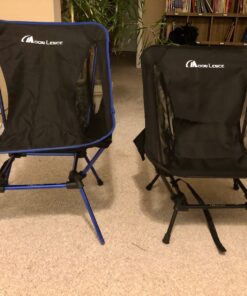 MOON LENCE Camping Chairs, Compact Backpacking Chair Small Folding Chair Lawn Chair with Side Pockets Portable Lightweight for Hiking & Beach & Fishing Black 50 71WzwZrLvTL