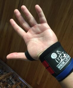 Nordic Lifting Wrist Wraps (2 Pairs/4 Wraps) 14" for Weightlifting | Cross Training | Powerlifting - for Women & Men - Improve Hand Strength & Support During Weight Lifting 1 Year Warranty Black/Red & Black/Orange 29 71X 5K29TmL 1