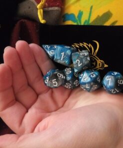 QMay DND Dice Set with 6 Pattern Dice Bag, 42 Pieces, 6 Sets Double - Colors Polyhedron Great for Dungeons and Dragons RPG MTG Table Games 6 sets-42pcs 38 71X IKwXlFL