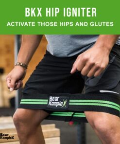 Bear KompleX Looped Resistance Bands for Fitness - Burn Fat, Build Muscle, Improve Mobility - Home Workouts or Travel - Durable No-Slip No-Snap Latex with Loop Design for Even Pressure Black 9 71X0DlOInpL