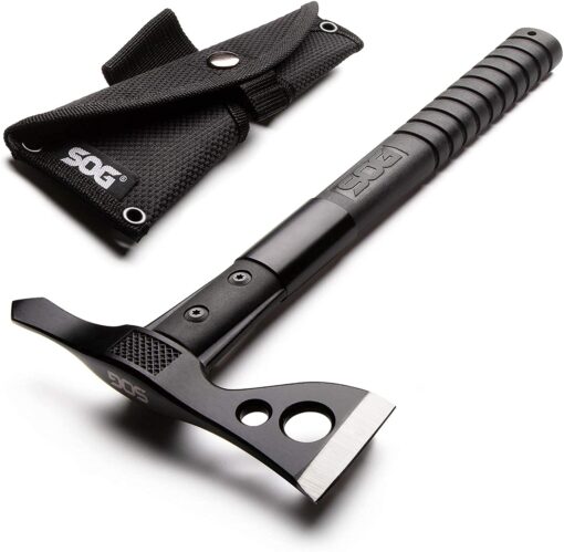 SOG FastHawk- Lighter, Faster, Agile Throwing Hatchet, Versatile Survival Tactical Axe for Competition Throwing and Camping, Hunting and Packing-Black (F06TN-CP) Fast Hawk - Hardcased Black