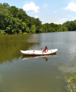 Sea Eagle SE370 Inflatable Sports Kayak -1-3 Person-Portable Stowable & Lightweight-with Seat(s), Paddle(s), Pump and Bag SE370 Sports Kayak Deluxe 32 71X1eeHqu3L