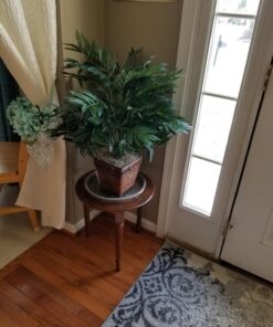 Nearly Natural 6556 Bamboo Palm with Wicker Basket Silk Plant,Green 14 71X2JqYeoiL