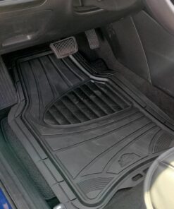 Armor All® 4-Piece Rubber Floor Mats, All-Weather Protection, Universal, Trim to Fit Front, Back, Full Coverage Custom Fit Mats for Cars, Trucks, SUVs - (Black) 4-Piece Black Rubber Floor Mats 49 71X2iPNXsfL