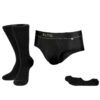 Men's Cotton Briefs with Free Matching Dress Socks and No-Show Socks 3 Piece Set TheMaxisms Black XL 20 71X3aVwH0SL