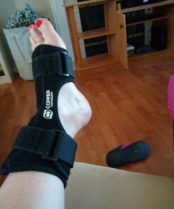 Copper Compression Plantar Fasciitis Night Splint - Drop Foot Orthopedic Brace and Dorsal Planter Fasciitis for Right or Left Foot. Night Splints Support Sleep, Recovery, Tendonitis, Arthritis 24 71X3rTGZ29L