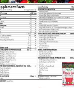 MacroLife Naturals Miracle Reds Superfood Supplement Powder Antioxidants Polyphenols Enzymes Probiotics - Raw Non-GMO Organic Vegan Gluten & Dairy Free - 10oz (30 Servings) 30 Servings (Pack of 1) 11 71X3szQnInL 1