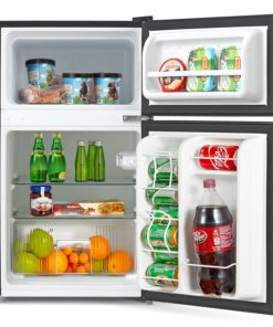 Midea WHD-113FSS1 Compact Refrigerator, 3.1 cu ft, Stainless Steel Double Door 28 71X4BQBTQ0L