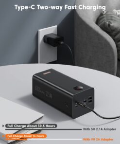 ROMOSS Power Bank 60000mAh High-Capacity Portable Charger, Power Station, 22.5W Fast Charging, PD 3.0, USB C, 4 Outputs & 3 Inputs with LCD Display for iPhone, Android Travel and Outdoors Black 36 71X4NhHXWLS