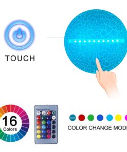 3D Illusion Basketball Night Lamp 16 Color change Touch White Crack Base Remote Control Birthday Present Boys Girls Party Kids Home Decor Desk basketball lover teenager christmas gifts xmas gift 14 71X5T6b9UXL 1