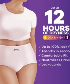 Always Discreet Adult Incontinence & Postpartum Incontinence Underwear for Women, Small/Medium, Maximum Protection, 32 Count (Packaging may vary) S/M 32.0 16 71X5uqOt7RL