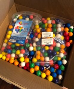 Gumballs 1 Inch - 4 Pounds - Gumball Machine Refills - Rainbow Fruit Flavors - Gum Balls Assorted Colors - Bulk Candy - Apx. 240 Assorted Gumballs 4 Pound (Pack of 1) 12 71X6Ft92NyL