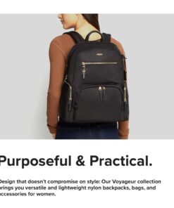 TUMI - Voyageur Carson Laptop Backpack - 15 Inch Computer Bag for Women - Black Black With Gold Hardware 24 71X6MFtuhaL