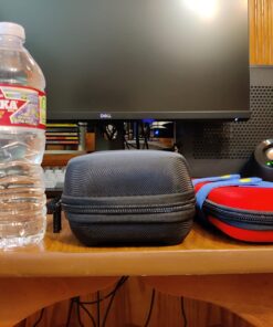 Deruitu Switch Carrying Case Compatible with Nintendo Switch/Switch OLED - Fit AC Charger Adapter - with 20 Game Cartridges Hard Shell Travel Switch Pouch for Console & Accessories Black 50 71X6MleAmOL