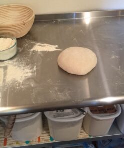 GRIDMANN Stainless Steel Kitchen Prep Table 48 x 24 Inches with Backsplash & Under Shelf, NSF Commercial Work Table for Restaurant and Home 48 in Long x 24 in Deep 48 71X6irY1yCL