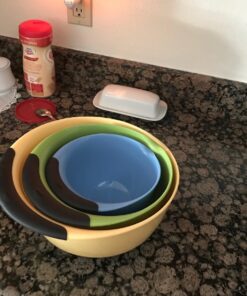 OXO Plastic Good Grips 3-Piece Mixing Bowl Set - Assorted Colors, Blue/Green/Yellow 45 71X6qVZPLpL