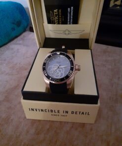 Invicta Women's 0489 Angel Collection Cubic Zirconia-Accented Watch With Black Silicone Band 44 71X6ySCESNL