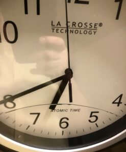 La Crosse Technology WT-3129B 12 Inch Atomic Analog Wall Clock, Pack of 1, Black 28 71X7bIA19DL