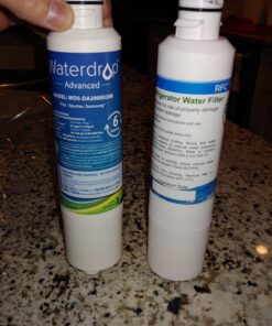 Waterdrop DA29-00020B 𝐍𝐒𝐅 𝟓𝟑&𝟒𝟐 𝐂𝐞𝐫𝐭𝐢𝐟𝐢𝐞𝐝 Refrigerator Water Filter, Replacement for Samsung HAF-CIN/EXP, DA29-00020A/B, DA29-00020B-1, RF263BEAESR, RF28HMEDBSR, RS25J500DSR, 3 Filters 54 71X7qlnFgrL