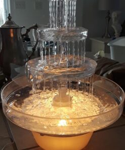 Crafts Central Small 13" Inch Lighted Plastic Water Fountain for Weddings, Cake Centerpiece, and Office Decor 27 71X8XMwVd9L