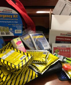 Ready America 70280 72 Hour Emergency Kit, 2-Person, 3-Day Backpack, Includes First Aid Kit, Survival Blanket, Portable Preparedness Go-Bag for Camping, Car, Earthquake, Travel, Hiking, and Hunting, Red 2 Person 29 71X9O4pjLsL