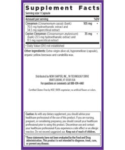 New Chapter Cinnamon Supplement - Cinnamon Force for Antioxidant Action + Non-GMO Ingredients - 60 ct Vegetarian Capsules 60 Vegetarian Capsules 9 71XAKlWkHnL 1