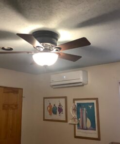 Hunter Fan Company, 51023, 42 inch Conroy Onyx Bengal Low Profile Ceiling Fan with LED Light Kit and Pull Chain Onyx Bengal finish 34 71XATpWEJOL