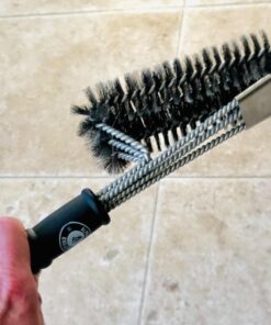Grill Brush - Grill Cleaner Brush Grill Accessories for Outdoor Grill - Safe BBQ Brush for Grill Cleaning - Heavy Duty 17" Grill Brushes Grill Brush with Scraper 40 71XAZ1AJ5HL