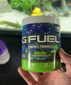 G Fuel Faze Rug Energy Powder, Sugar Free, Clean Caffeine Focus Supplement, Water Mix, Sour Blue Raspberry Flavor, with Focus Amino, Vitamin + Antioxidants Blend - 10.44 oz (40 Servings) 29 71XAq wDVSL